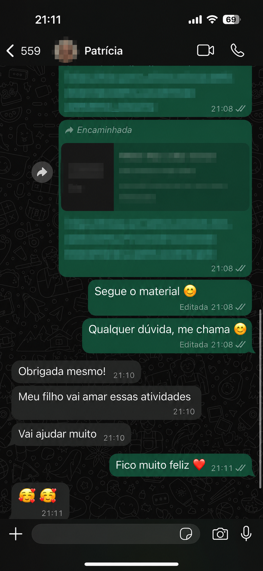 Relato de cliente 1